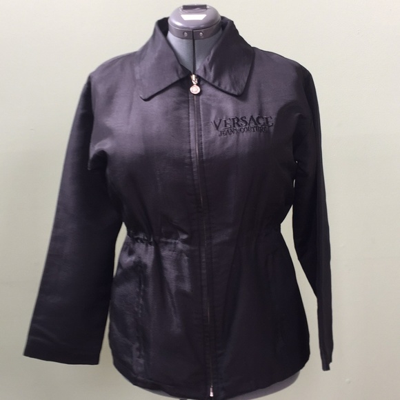 VERSACE Light Zip-Up Black Jacket w COA - Picture 3 of 8